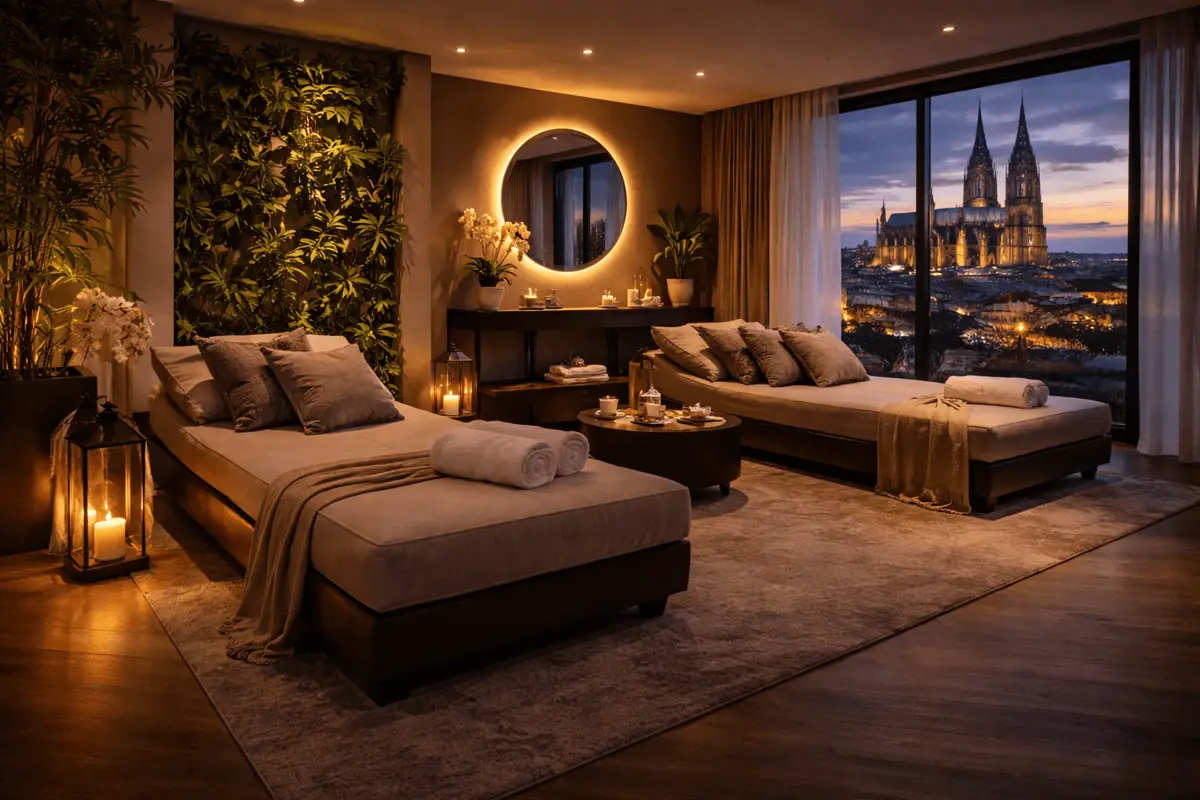 Private finnische Sauna mit Holzausstattung im Luxury Loft Köln