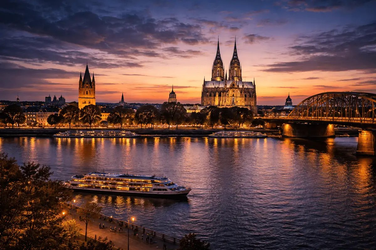 Luxus Loft Köln – Rooftop & Skyline bei Sonnenuntergang